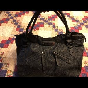 Lg Black GG Rose Purse
